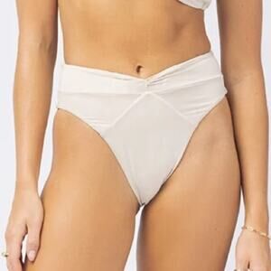 NEW L*SPACE Bikini Bottoms Size Extra Small Nancy Lee Shimmer Gold Swim NWOT